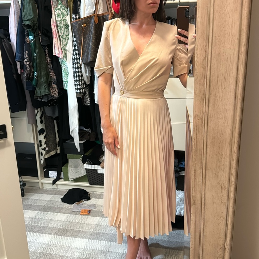 Sandro midi pleated dress